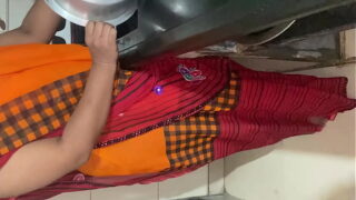 Indian Telugu Woman Standing Style Fucking By Lover In The Kitchen Video